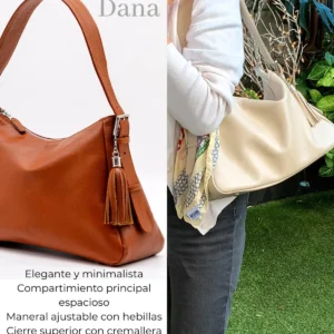 Bolso Dana de cuero genuino, hecho a mano en Honduras.