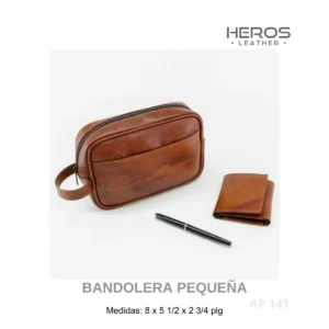 Neceser Marquera de cuero genuino, hecho a mano en Honduras.